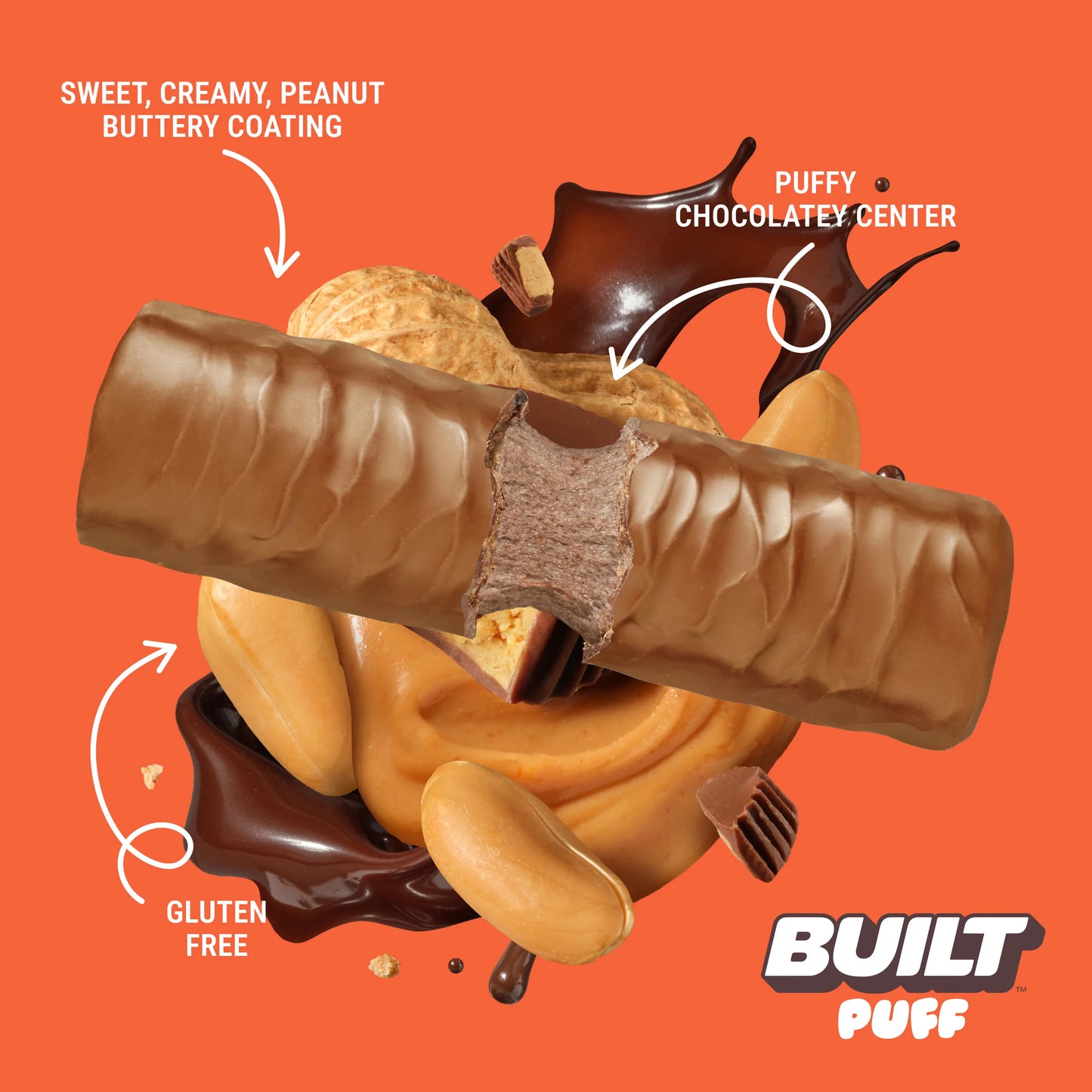 BUILT Peanut Butter Cup Protein Puff | 40g