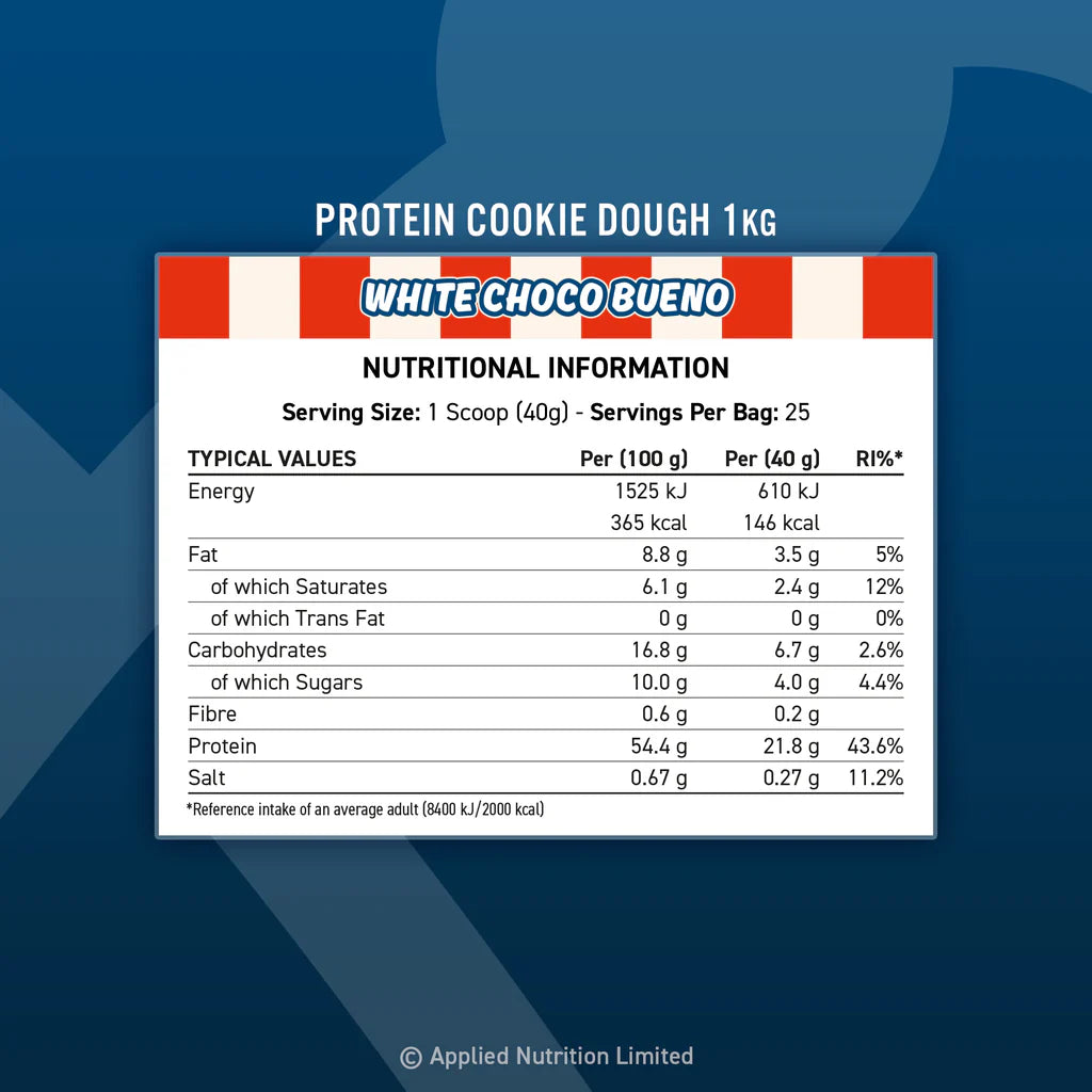 Applied Nutrition Cookie Dough Dessert 1KG (25 Servings)
