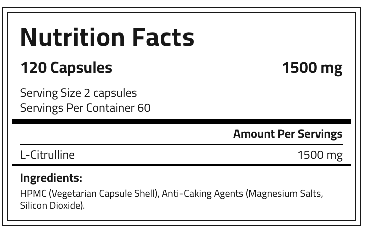 Applied Nutrition L Citrulline, 1500 mg | 120 Capsules