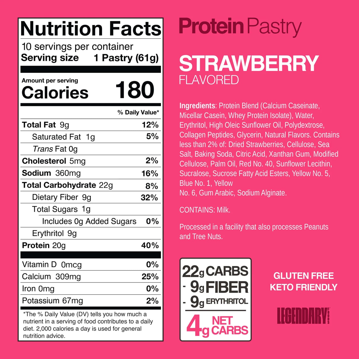 Legendary Foods Strawberry Protein Pastry | 61g