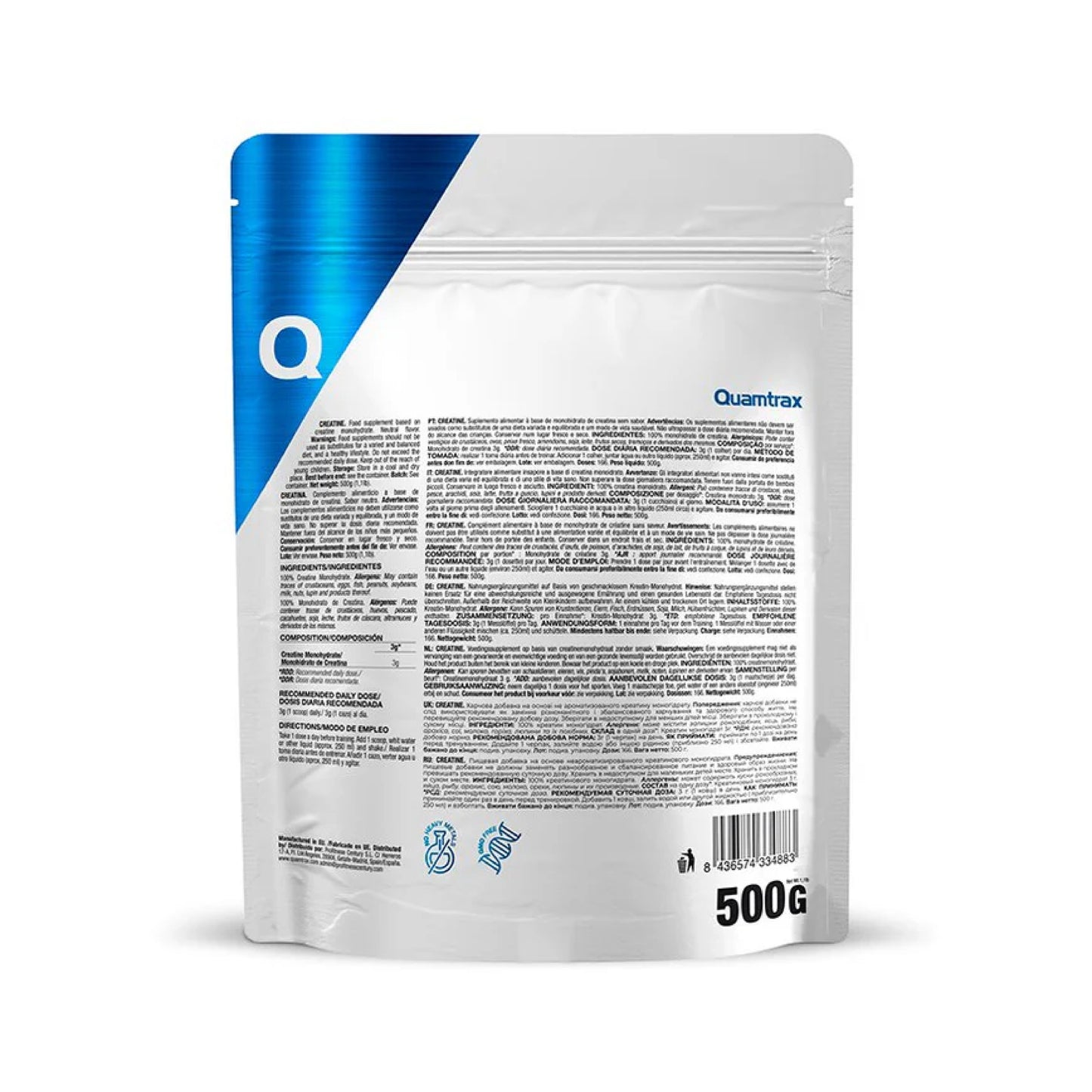 Quamtrax micronized creatine 500g