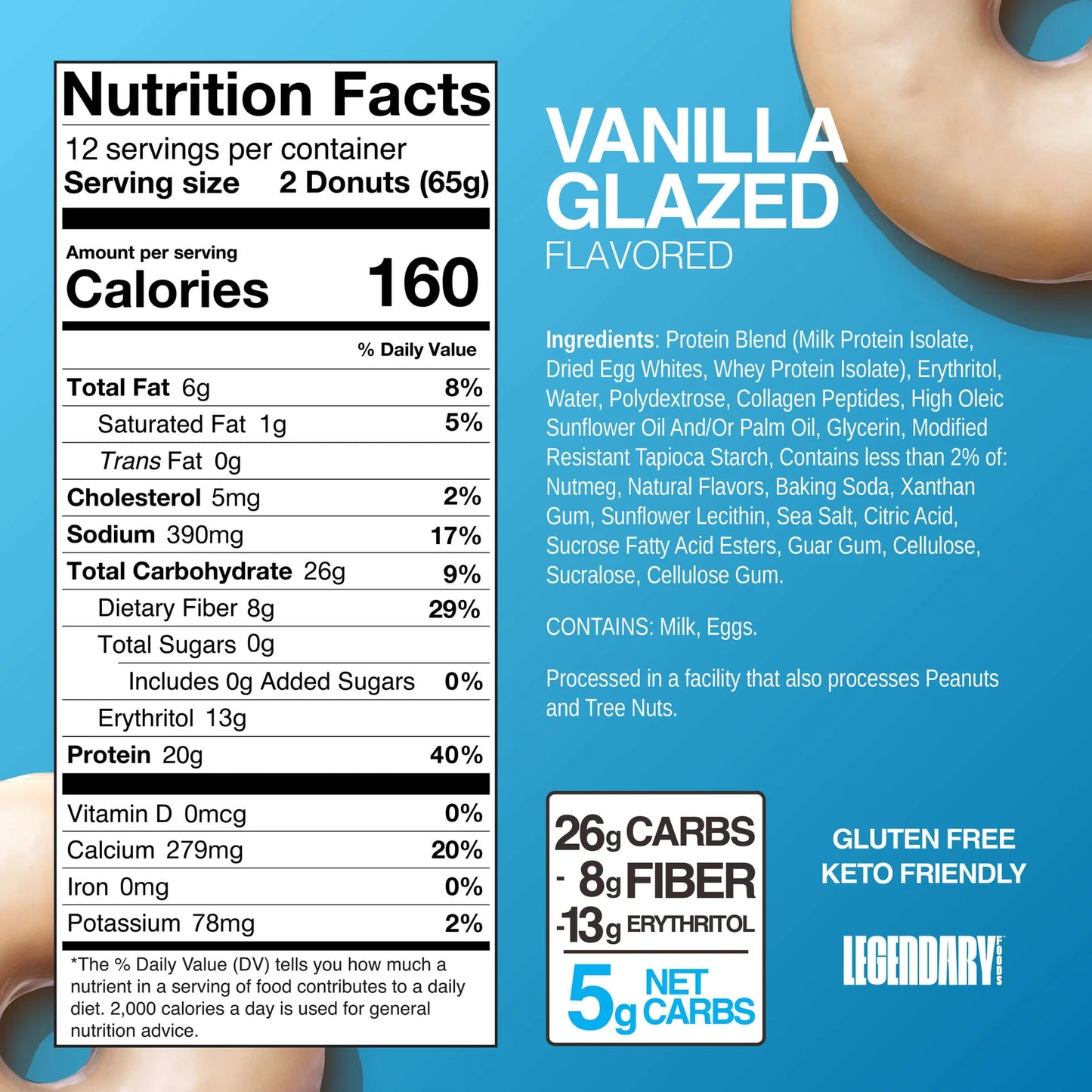 Legendary Foods - Vanilla Glazed Protein Donuts | 65g