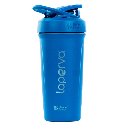 Laperva Blender Bottle Stainless Steel Shaker, Blue, Bpa Free, Leak Proof