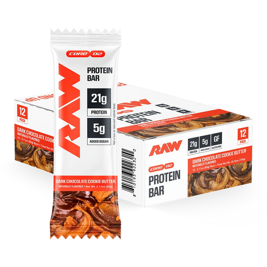 Raw Nutrition Dark Chocolate Cookie Butter Protein Bar | 60g