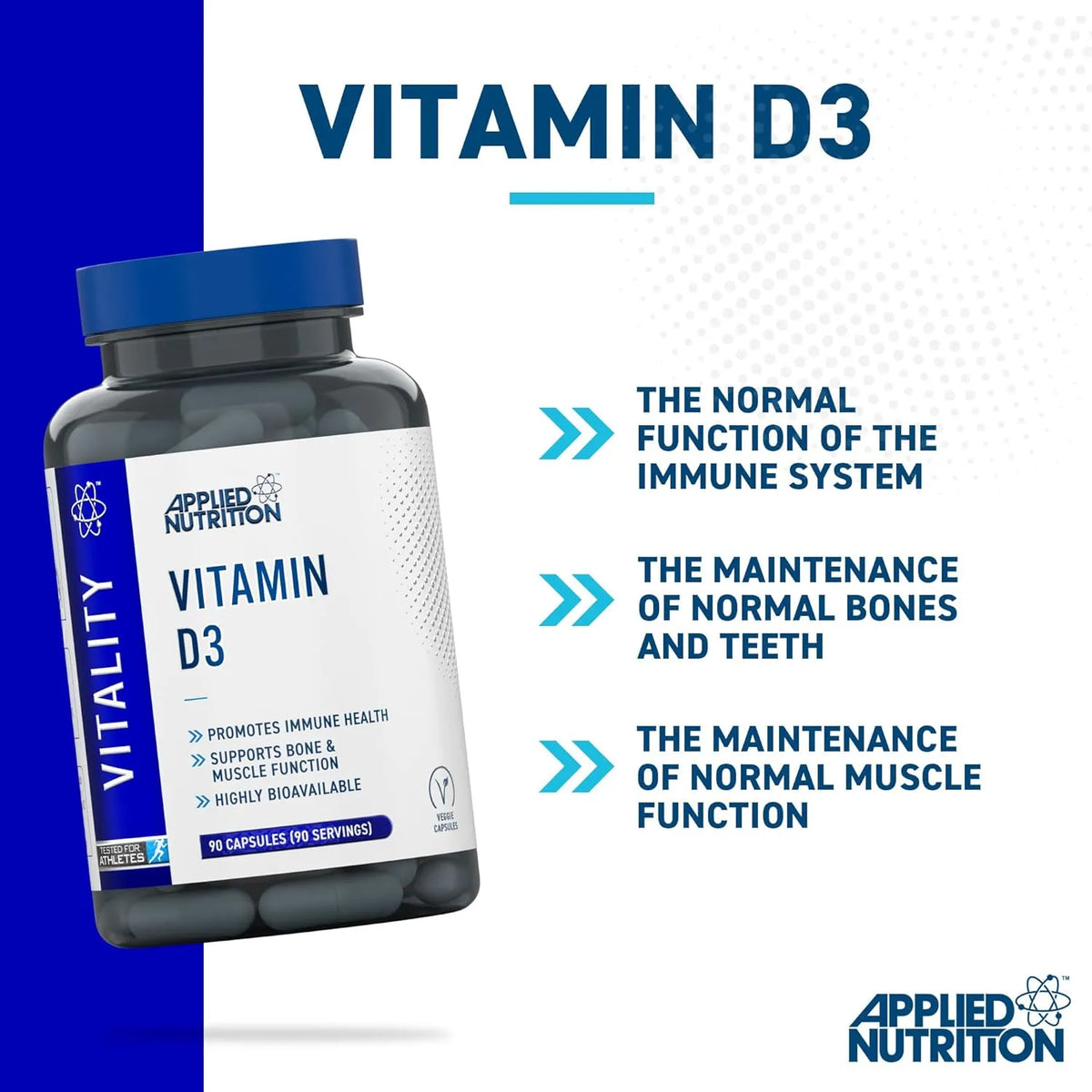 Applied Nutrition Vitamin D3 | 90 Capsules