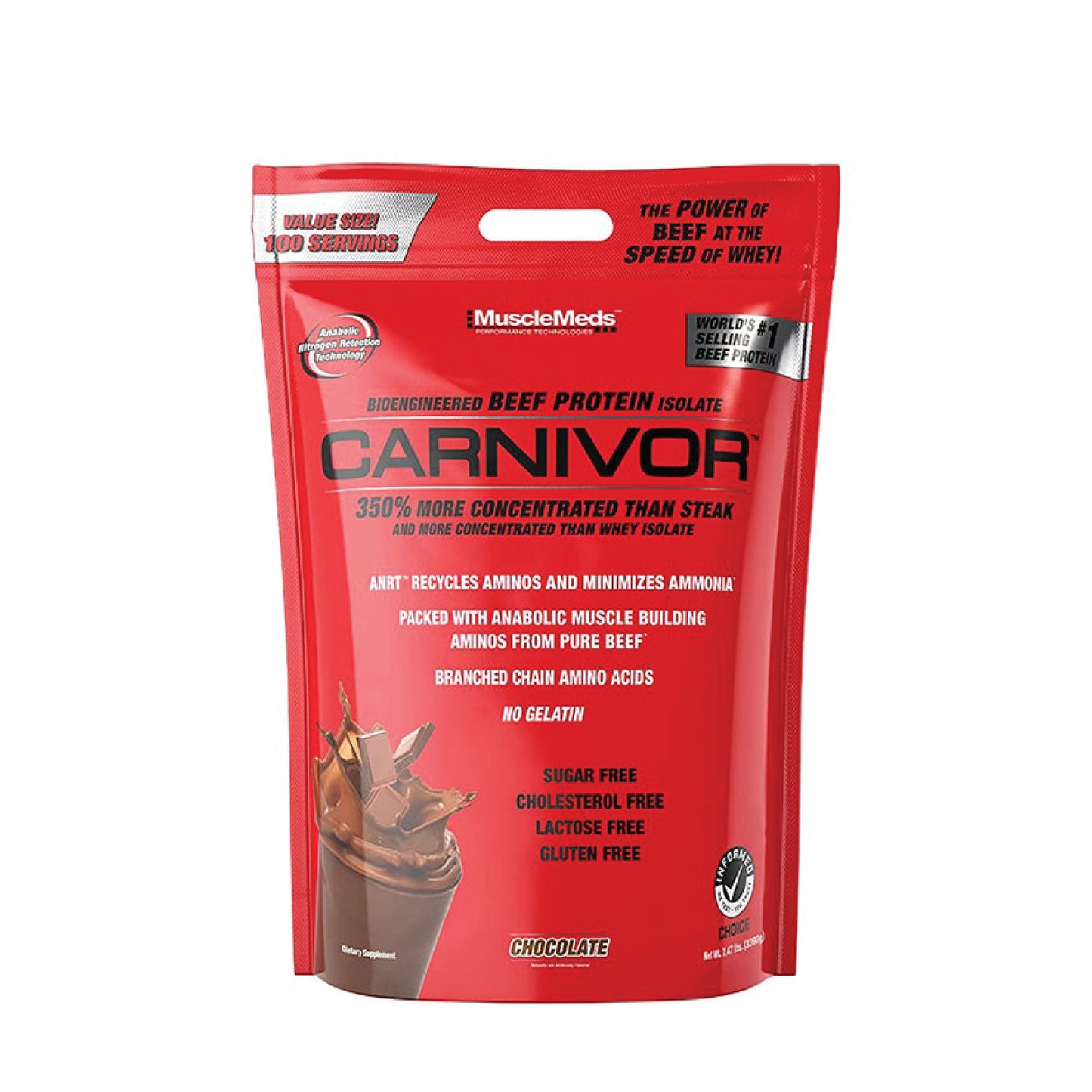 MuscleMeds Carnivor 100% Beef Protein Isolate 3.6 Kg (100 Servings)