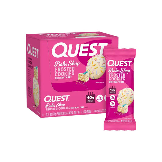 Quest Birthday Cake Frosted Cookies Twin Pack | 50g