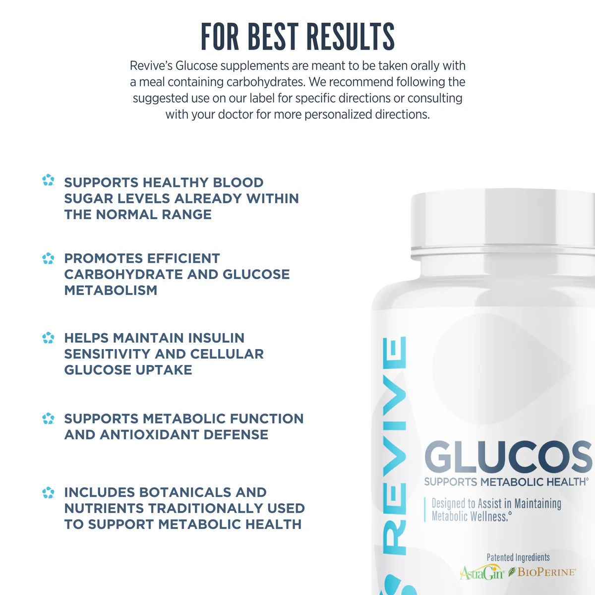 Revive MD Glucose | 180 Capsules
