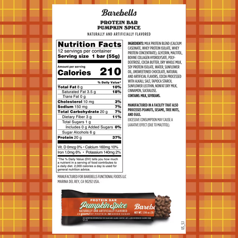 Barebells Pumpkin Spice Protein Bar | 55g