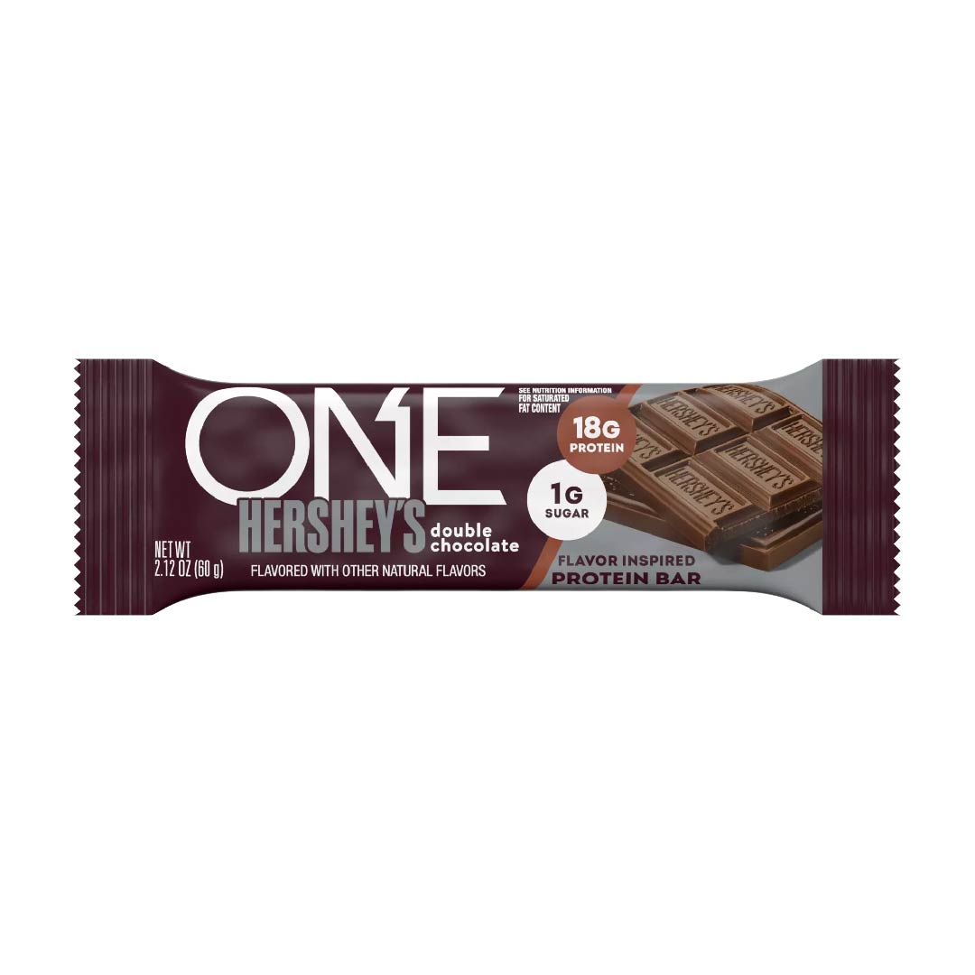 ONE HERSHEY'S DOUBLE CHOCOLATE FLAVORED PROTEIN BAR | 60g