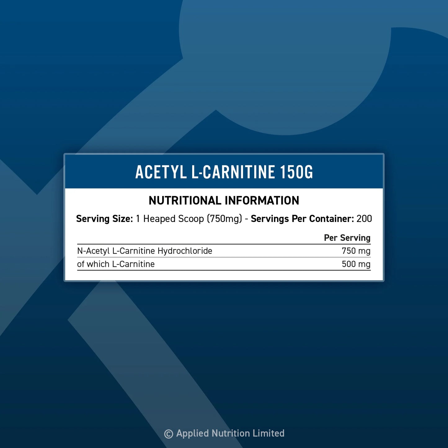 Applied Nutrition Acetyl L-Carnitine | 150g