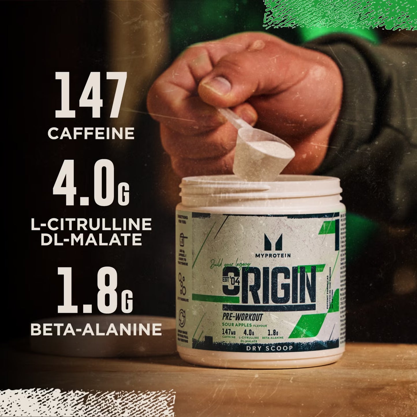 MyProtein Origin Pre-Workout Dry Scoop | 18 Servings