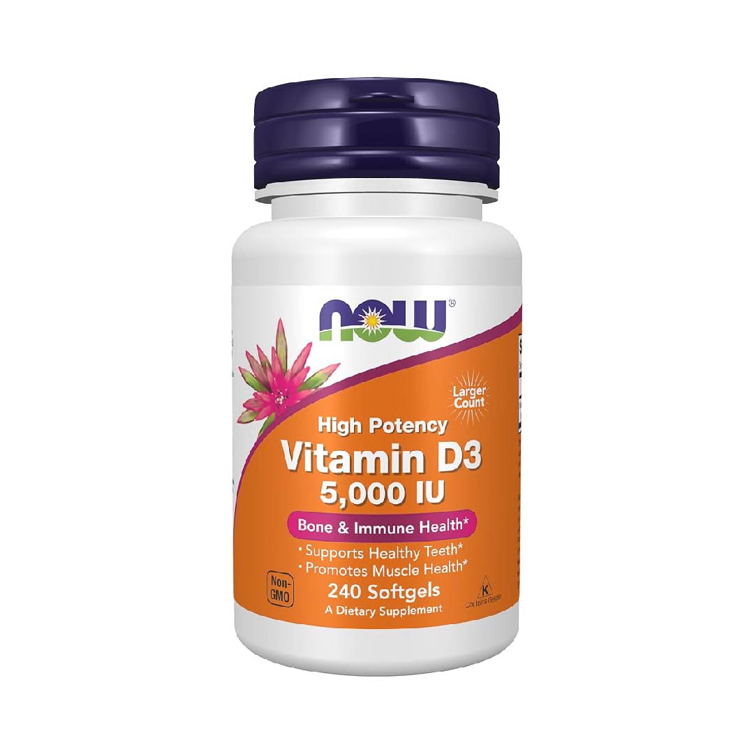 Now Foods Vitamin D-3 5000 IU | 120 Softgels
