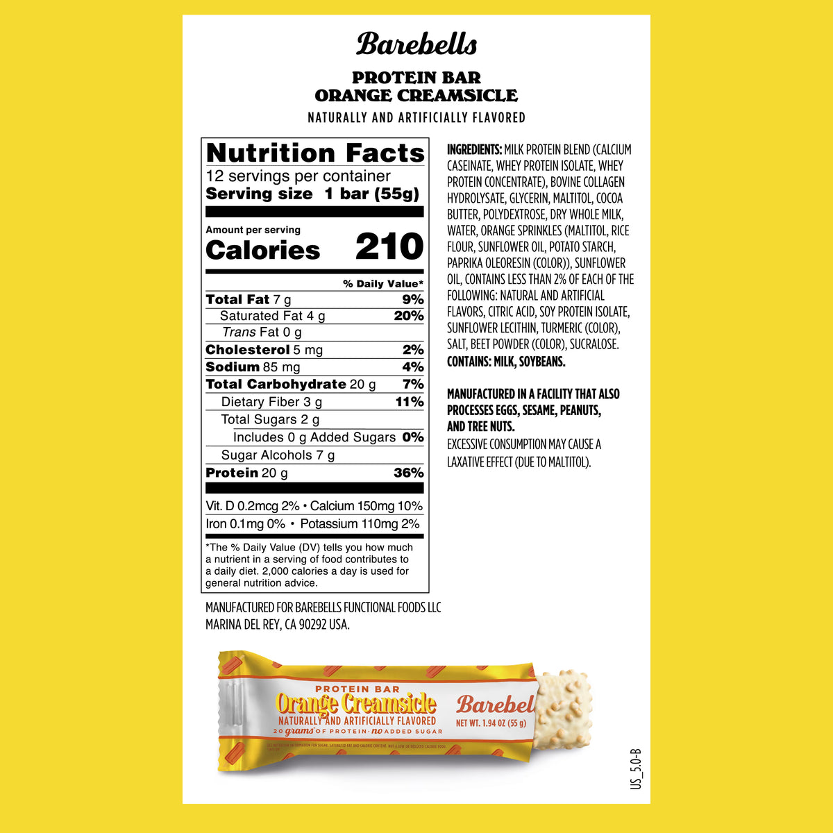 Barebells Orange Creamsicle Protein Bar | 55g