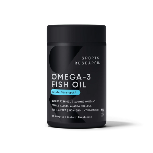 Sports Research Omega-3 Fish Oil-Triple Strength (90 Softgels)