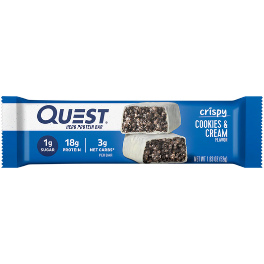 QUEST COOKIES & CREAM CRISPY HERO PROTEIN BAR (60g)