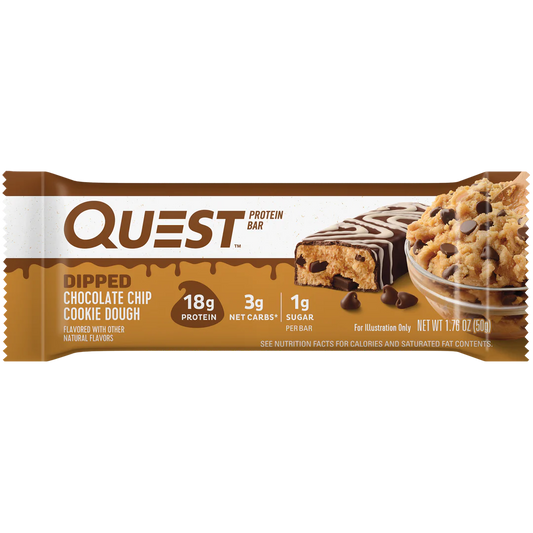 QUEST Dipped Chocolate Chip Cookie Dough Protein Bar (50g)
