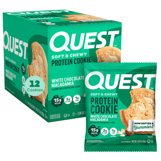 QUEST WHITE CHOCOLATE MACADAMIA PROTEIN COOKIE (58g)