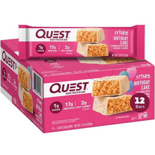 QUEST Birthday Cake Crispy Hero Bar | 52g