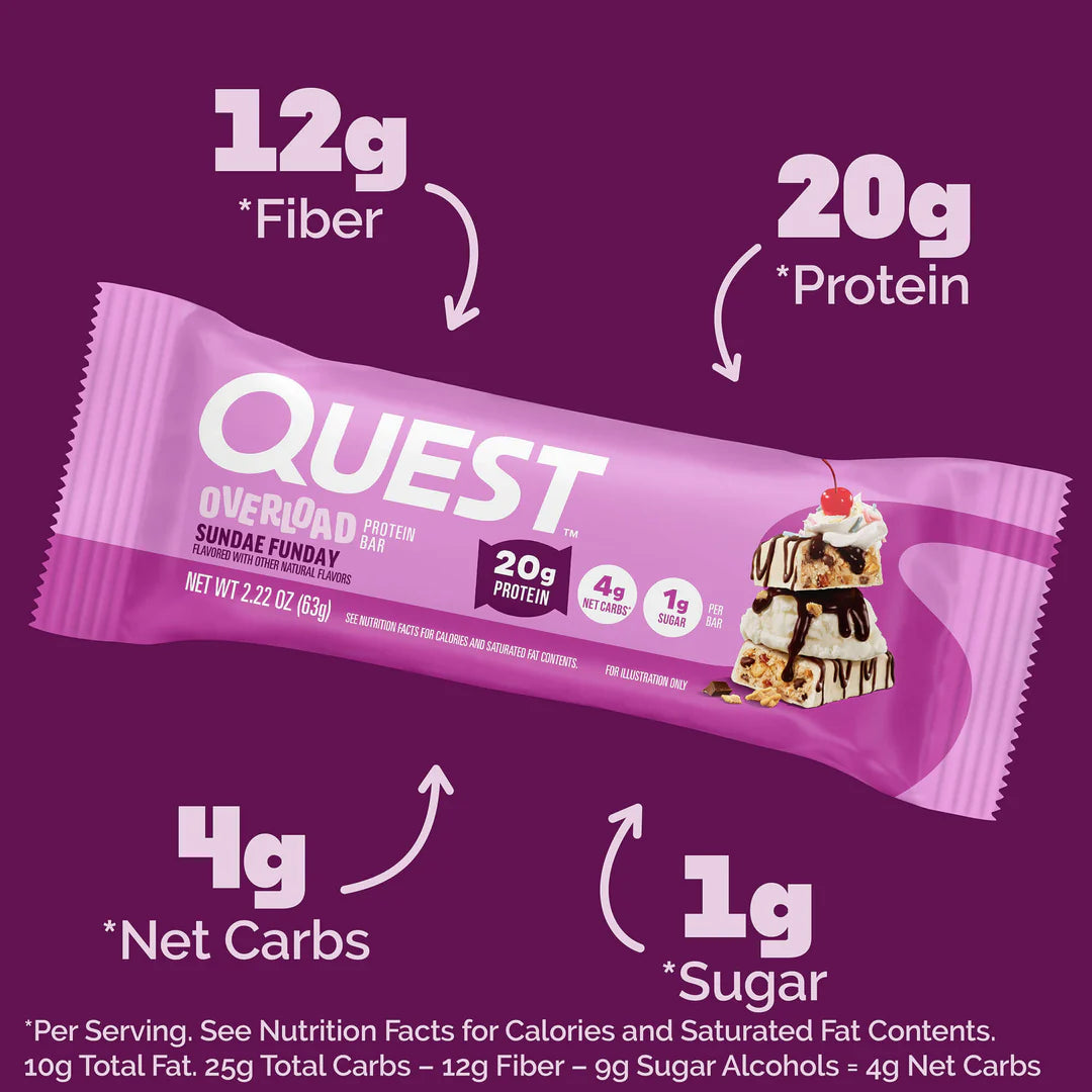 QUEST SUNDAE FUNDAY OVERLOAD BAR |63g