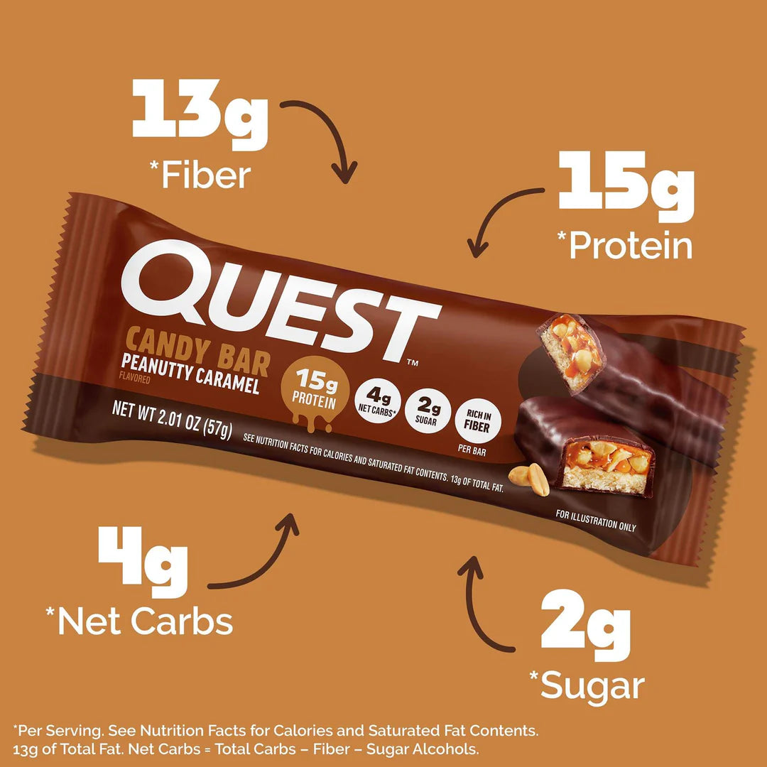 Quest Peanutty Caramel Candy Bar | 57g