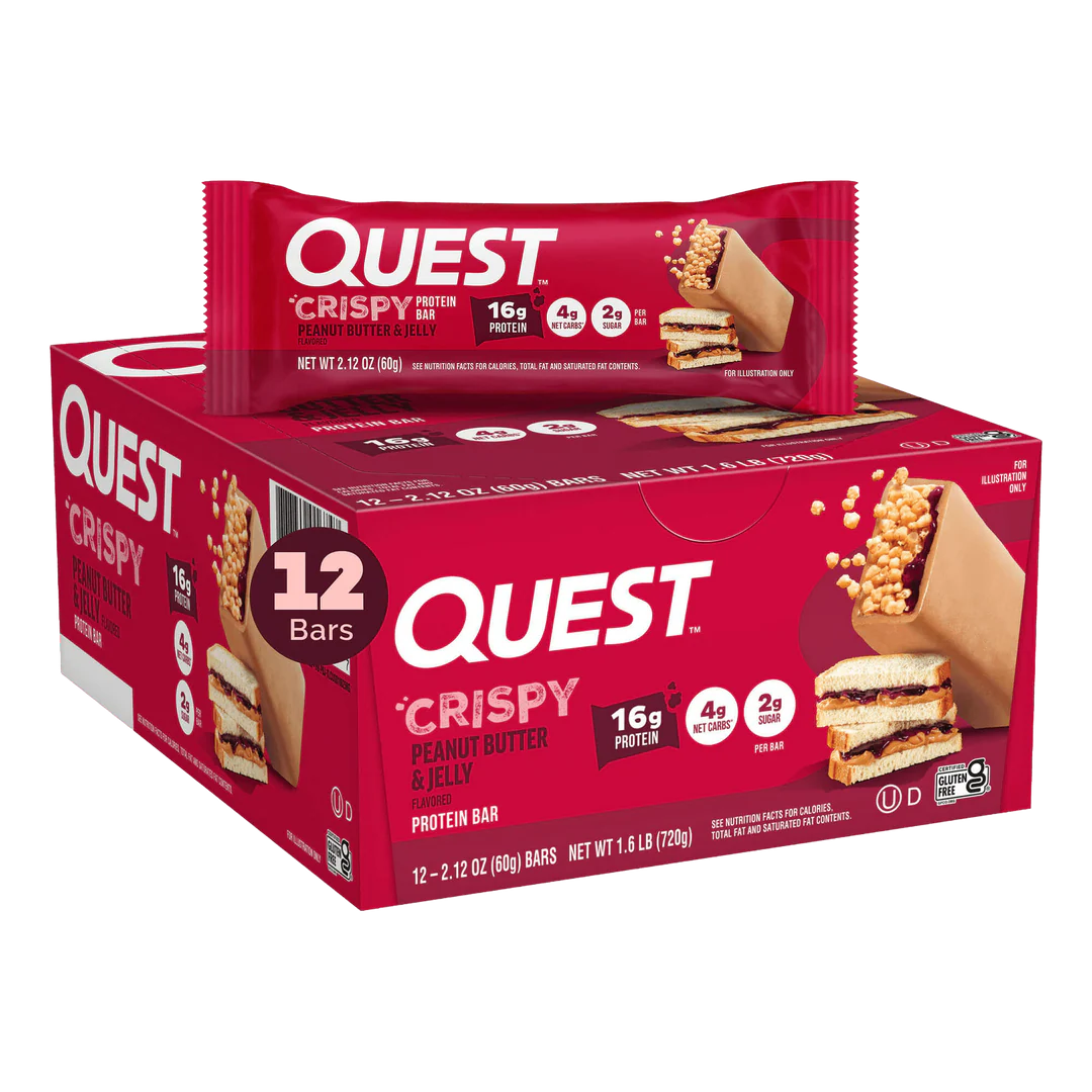 Quest Peanut Butter & Jelly Crispy Hero Protein Bar | 60g