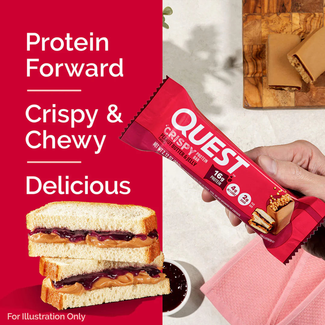 Quest Peanut Butter & Jelly Crispy Hero Protein Bar | 60g
