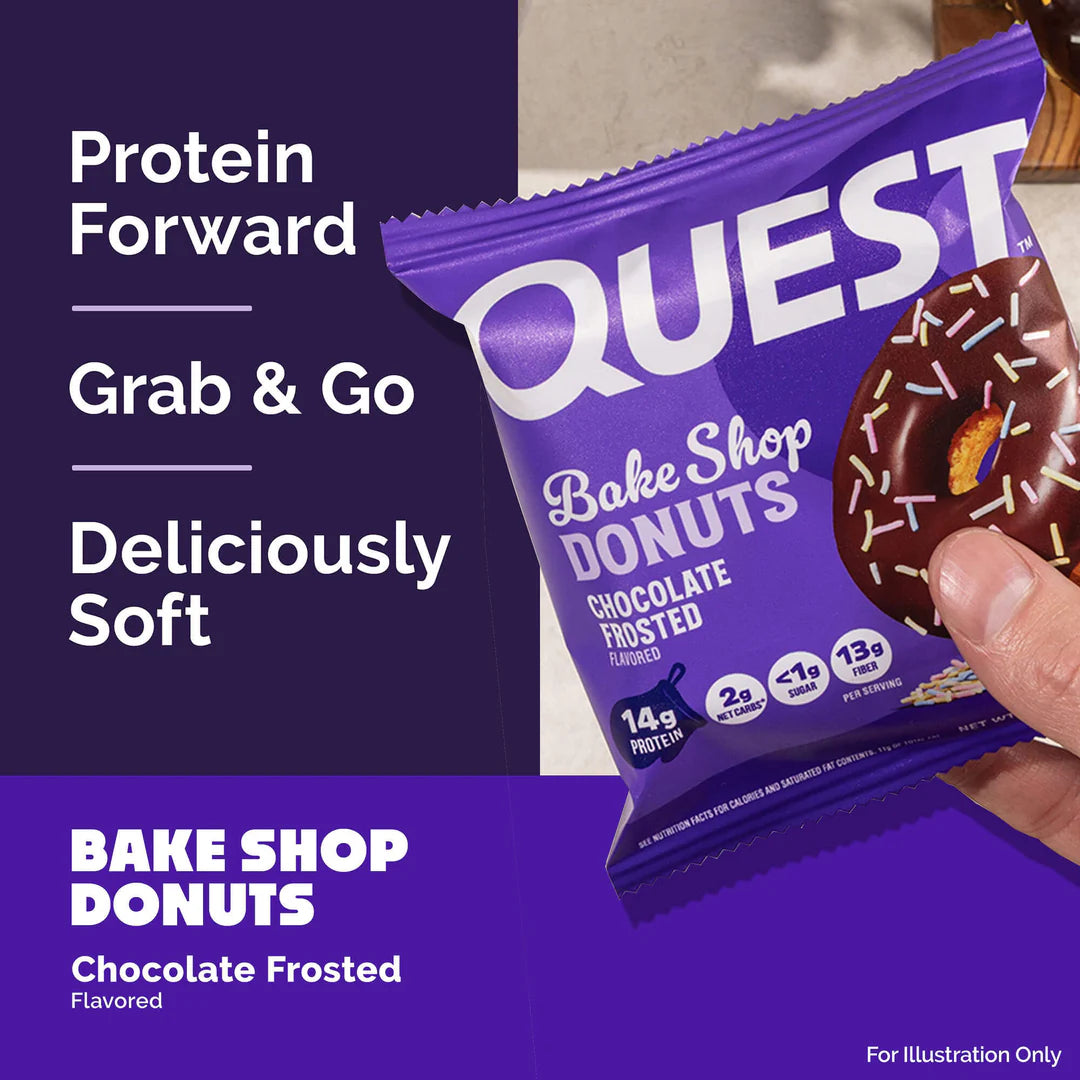 QUEST Bake Shop Chocolate Frosted Donuts | 67g