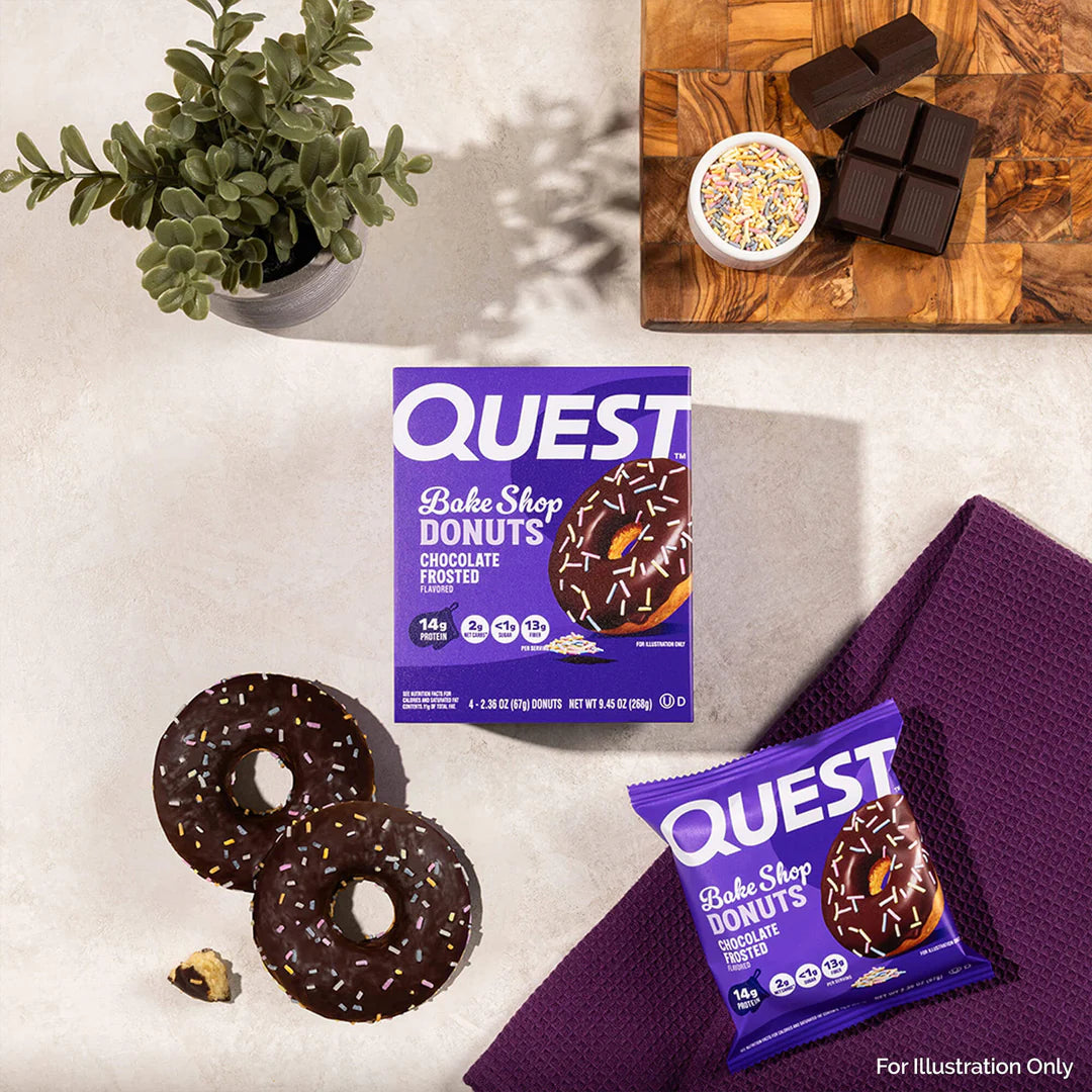QUEST Bake Shop Chocolate Frosted Donuts | 67g