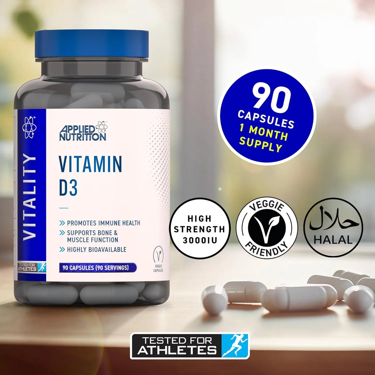 Applied Nutrition Vitamin D3 | 90 Capsules