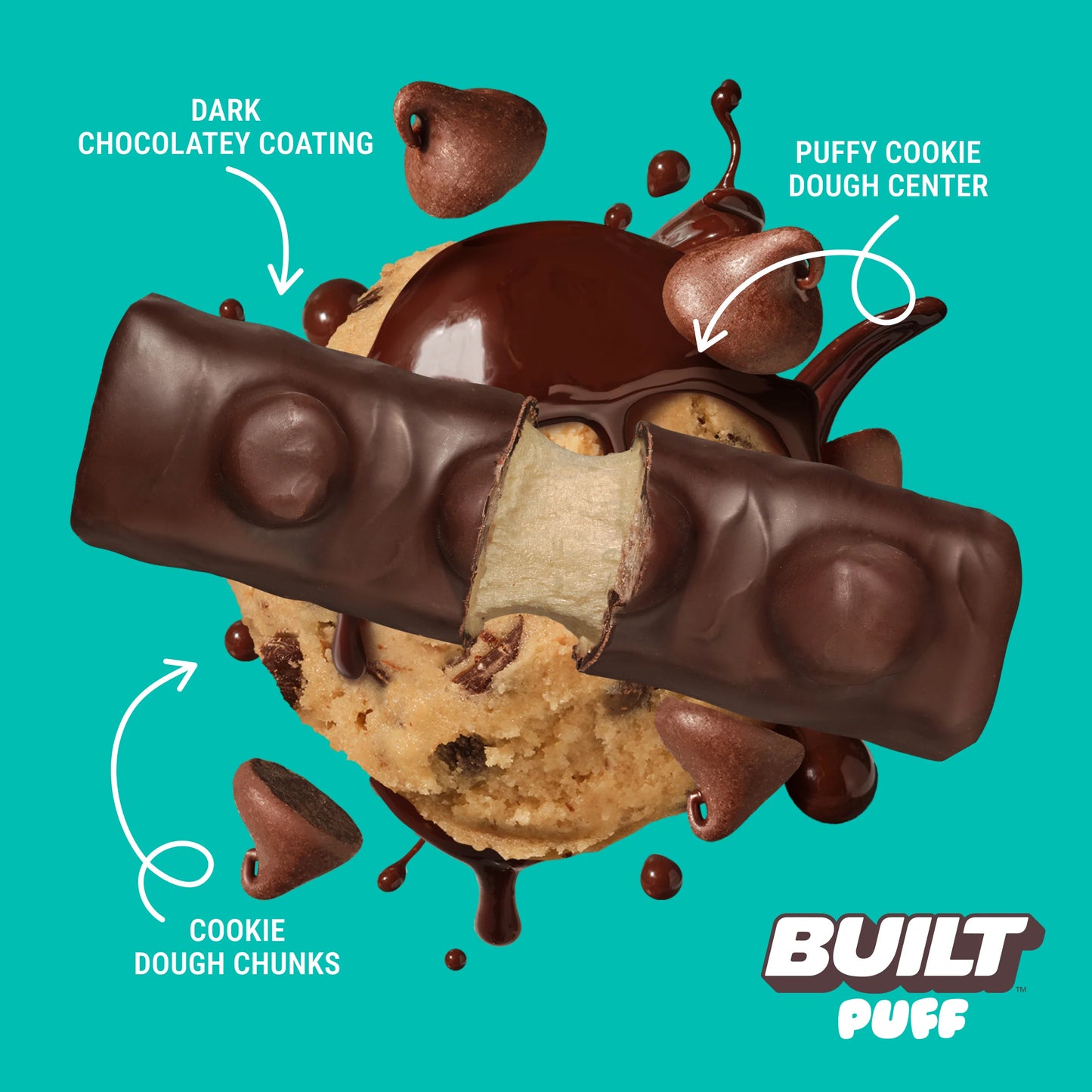 BUILT Cookie Dough Chunk Protein Puff | 40g